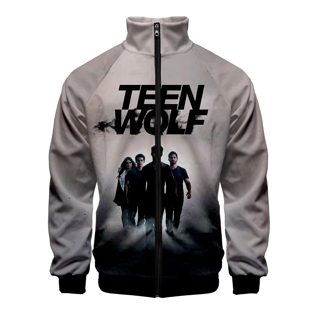 Подростковые толстовки с Волком на осень и зиму мужские молнии капюшоном для