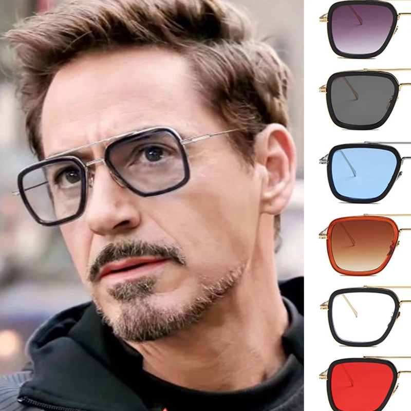 Tony Stark Glasses Men Women Sunglasses Iron man Eyewear Steampunk Sun Male Goggles | Аксессуары для одежды
