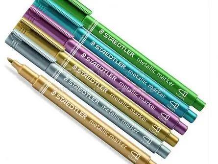 

Metal silver gold marker pen for Greeting card invitation 10pcs free shipping