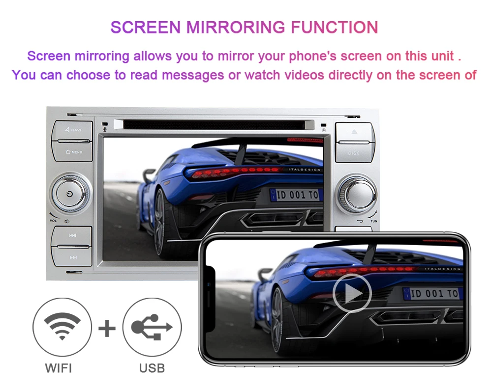 2 din Android 9,0 Автомагнитола для Ford Focus 2 3 mk2 Ford Fiesta Mondeo 4 C-Max S-Max Fusion Transit Kuga мультимедиа dvdNavigation