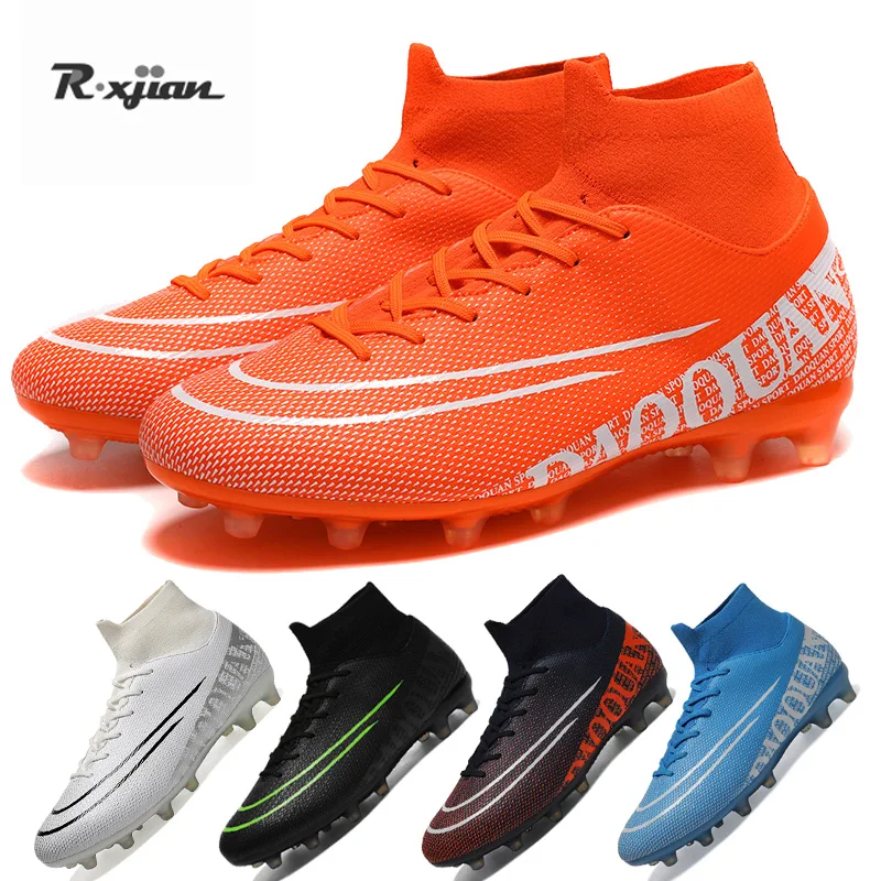 Подъеме размер 35 45 унисекс футбольные бутсы длинные шипы ботильоны Футбол сапоги