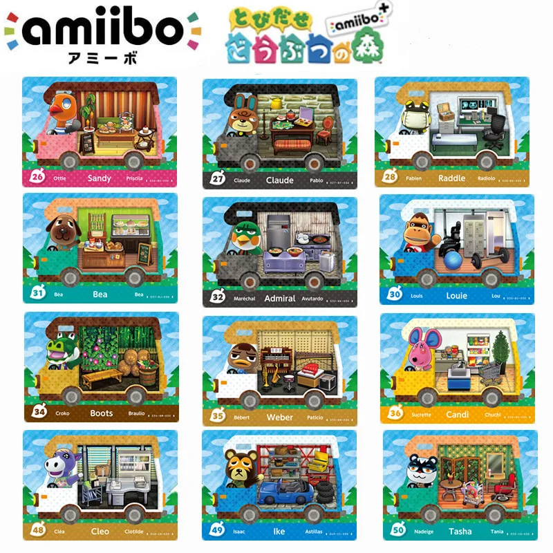 26 50 животное пересечение Amiibo CV карточка автомобиля новый лист Добро пожаловать NFC