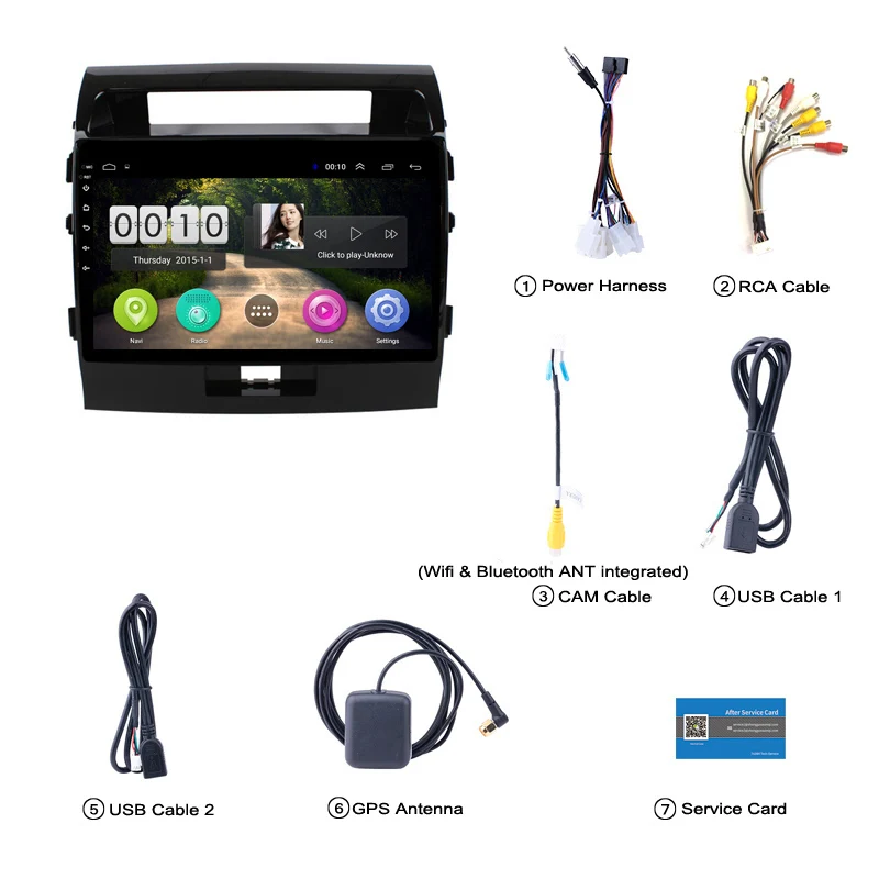 10 1-дюймовый Android 8 1 2.5D Закаленное HD тачскрин радио для Toyota land cruiser 2007-2012 с Bluetooth USB WIFI