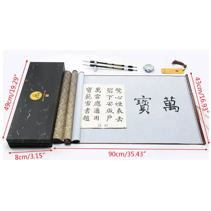 

Reusable Chinese Calligraphy Magic Water Writing Cloth Brush Pens Copybook Set Practice Repeat Use