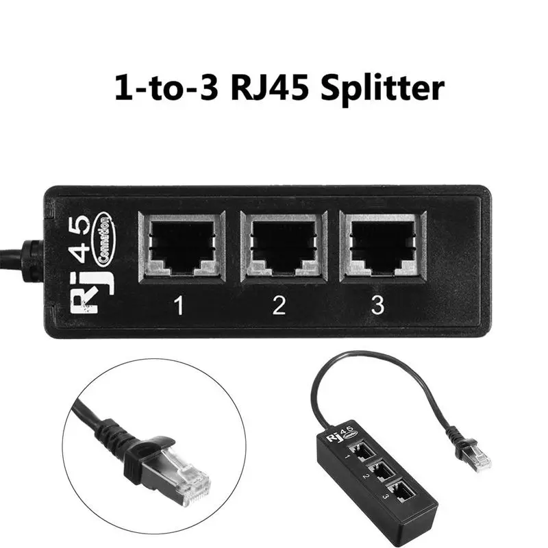 RJ45 папа до 3 женский порт Сетевой удлинитель Кабель Сплиттер LAN Ethernet|Сетевые
