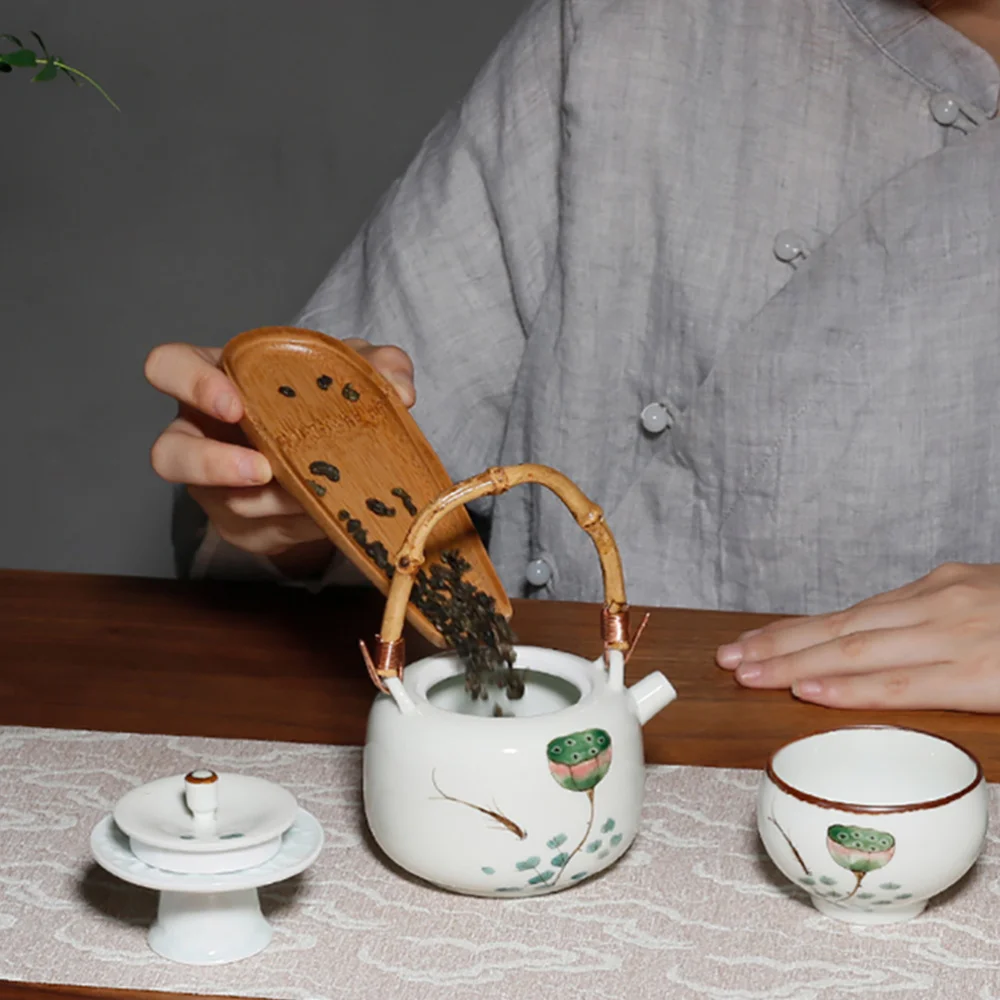 

1Pc Ceramic Teapot Kung Fu Tea Pot Ceramics Tea Pot with Handle for Home