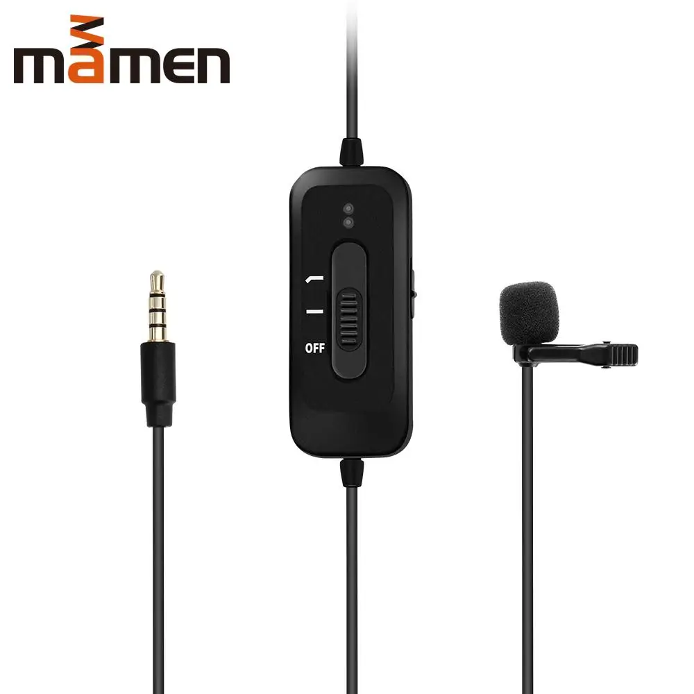 Портативный всенаправленный конденсаторный микрофон MAMEN KM D2 проводной для