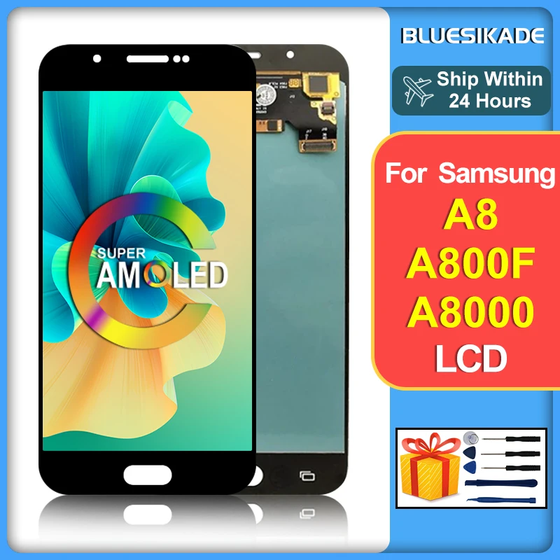 

5.7" Super AMOLED For Samsung Galaxy A8 LCD A800 Display Touch Screen Digitizer For Samsung A8000 A800F LCD Replacement Parts