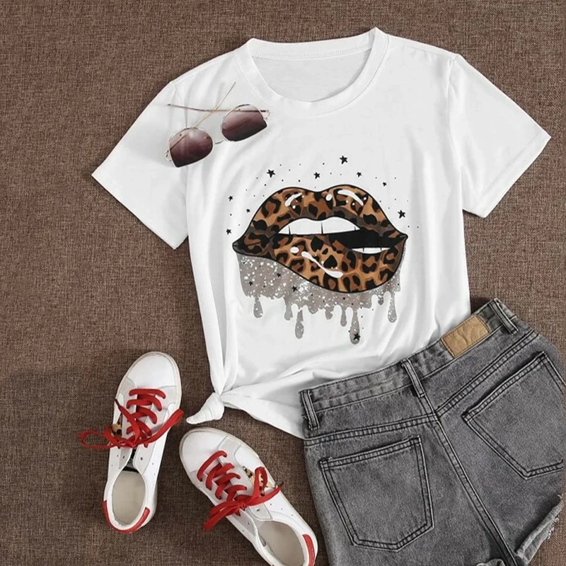 

Camiseta De Gran Size для женщин топы VogueY2k Camiseta печатная Camisetas De Manga Corta Para Mujer Ropa Vintage De Los 90