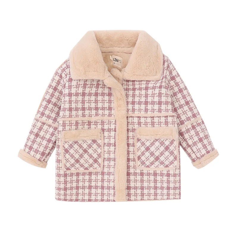 Куртка из искусственного меха для больших девочек детское шерстяное пальто