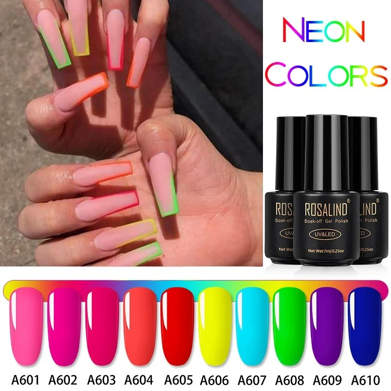 

Neon Gel Nail Polish UV LED Fluorescent Candy Color Nail Polish Nail Art Color Glue Lacquer Female Hand Nail Grooming Cosmetics