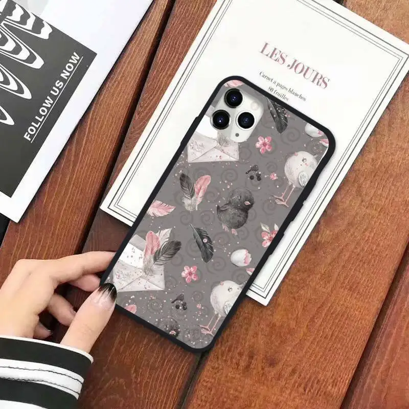 

Marble pattern feather giltter Phone Case for iPhone 11 12 mini pro XS MAX 8 7 6 6S Plus X 5S SE 2020 XR luxury shell cover