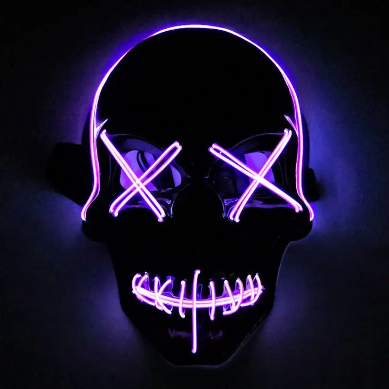 СВЕТОДИОДНЫЙ Портативный Хэллоуин DJ вечерние светильник светящиеся маски