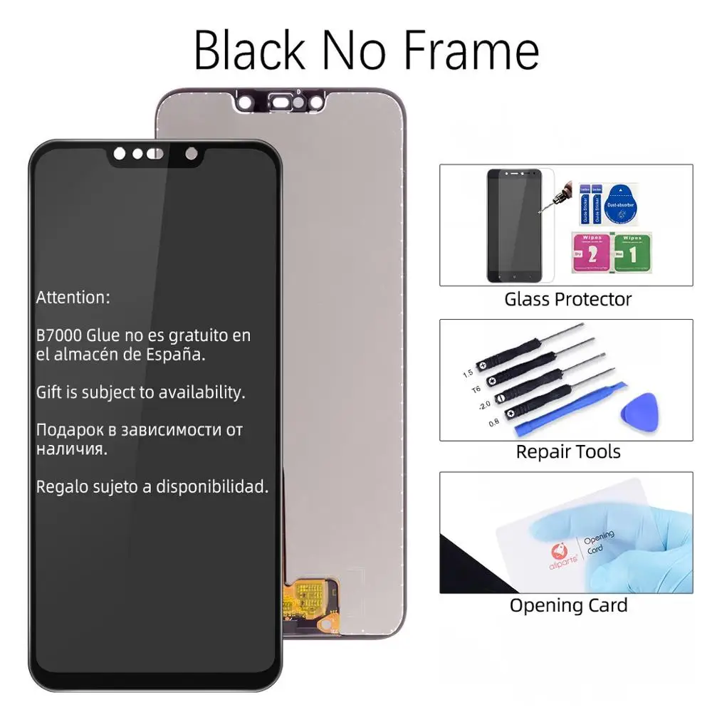 Black No Frame Дисплей для HUAWEI Mate 20 Lite SNE-LX1 LCD в сборе с тачскрином SNE LX1 черный - Цвет: Black No Frame