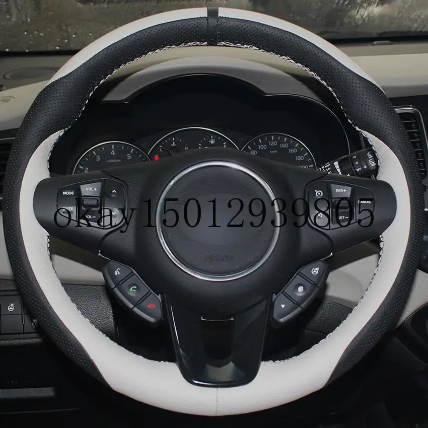 

Черная натуральная кожа, белая искусственная кожа для Kia Carens 2012 2013