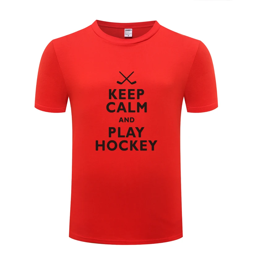 Новинка 2020 креативная Мужская футболка с надписью Keep Calm and Play Хоккей новая