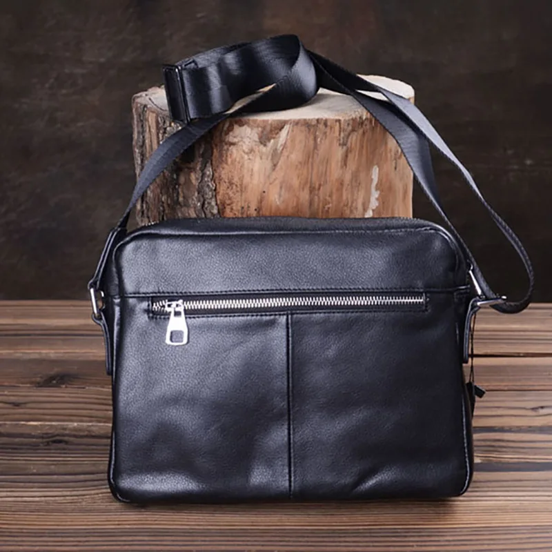 Мужская сумка через плечо AETOO из воловьей кожи большой емкости трендовая