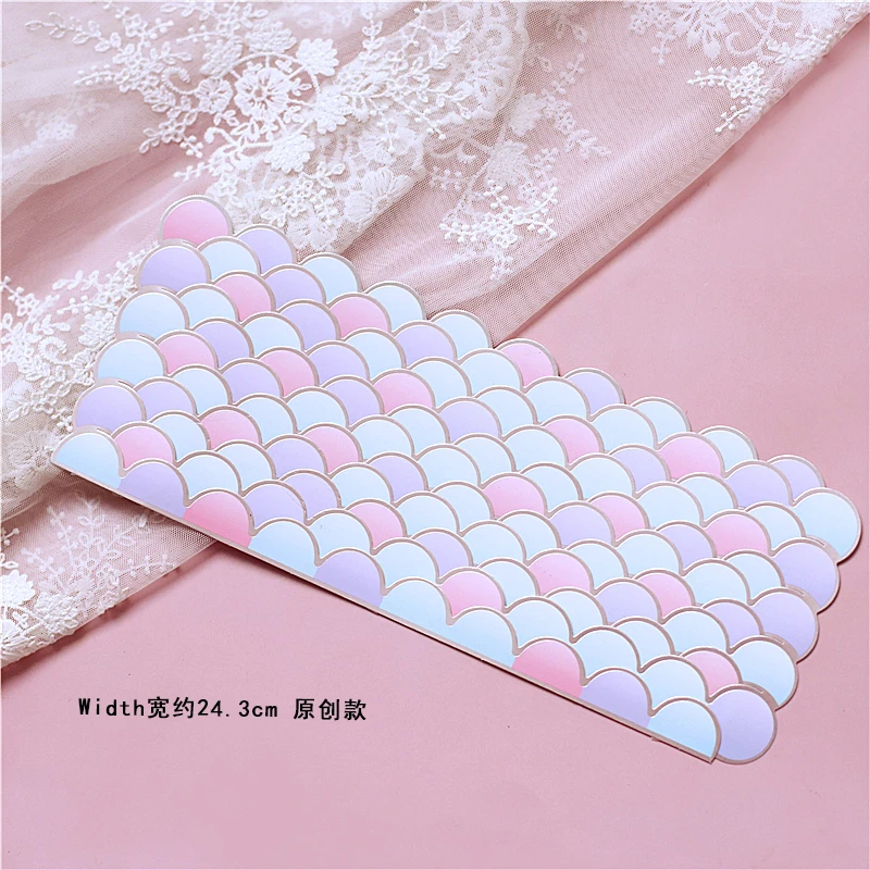 

Paper Mermaid skin cake border Ocean World fish Cake Topper Birthday Dessert Decoration for Party Supplies Lovely Gift