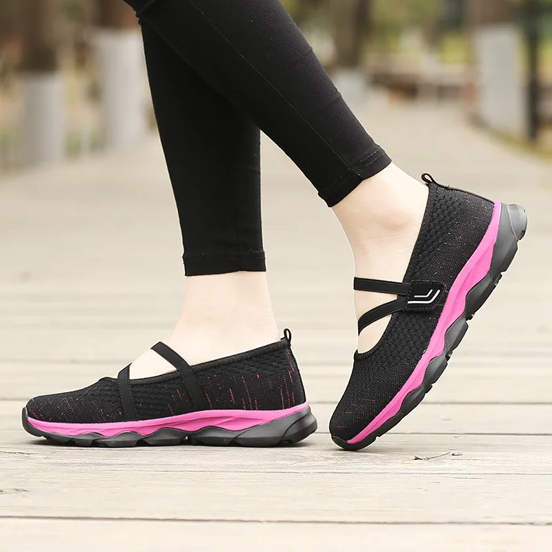 

Summer Women Sneakers Breathable Mesh Black Casual Shoes Soft Ladies Sport Shoes Jogging Tenis Feminino Red Trainer Zapatillas
