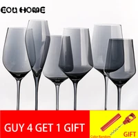 european silver grey glass goblet flutes household party lover life champagne crystal grape red wine glasses wedding drinkware