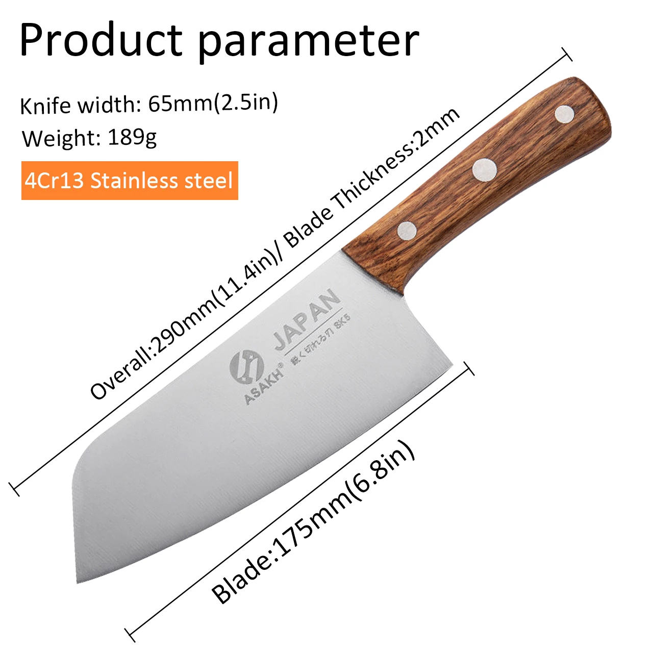 Нож шеф-повара для мяса 7 дюймов из высокоуглеродистой нержавеющей стали | Дом и