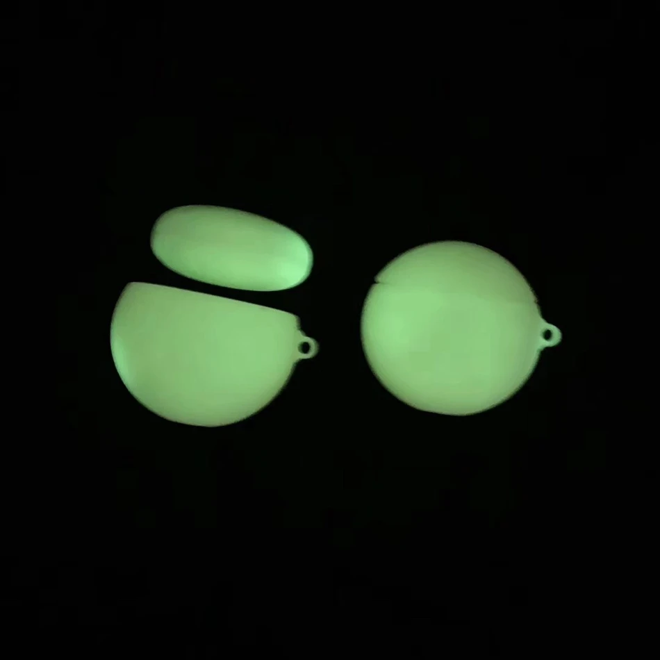 Для AirPods чехол 3D сплошной цвет светящийся шар чехол для наушников для Airpods 2/i10/i11 TWS Защитная крышка с крючок карабина