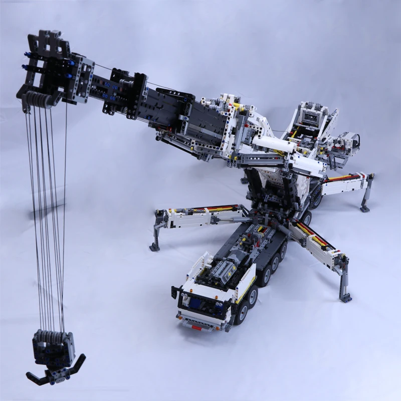 MOC большой кран либхер LTM11200 RC игрушка строительный блок с PF дистанционного управления транспортного средства техника - Цвет: Without motor