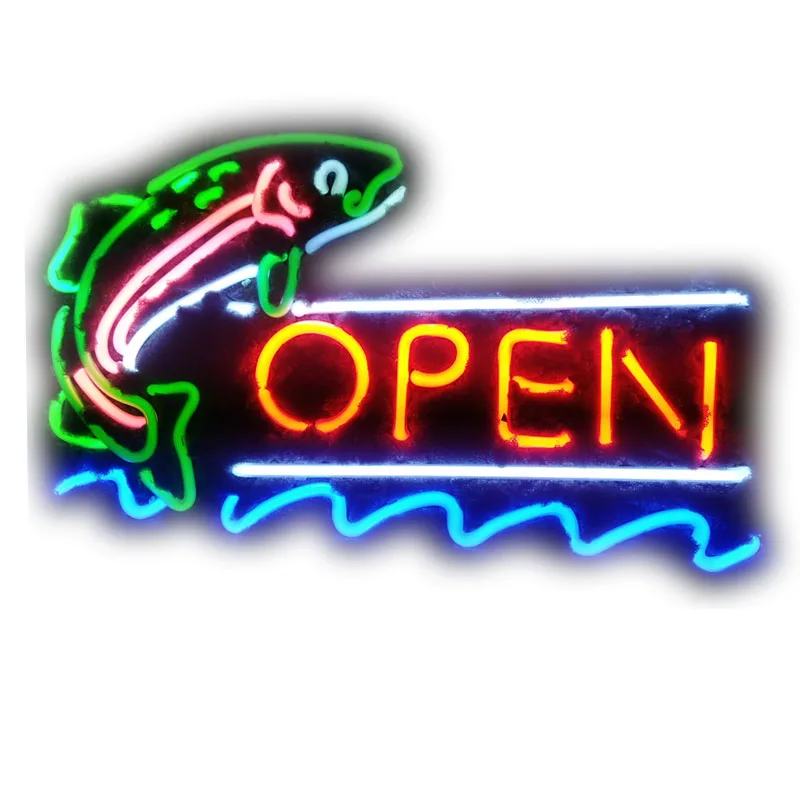 Неоновая вывеска для двух Карпов неоновая лампочка рыбы рукоделия гостиницы