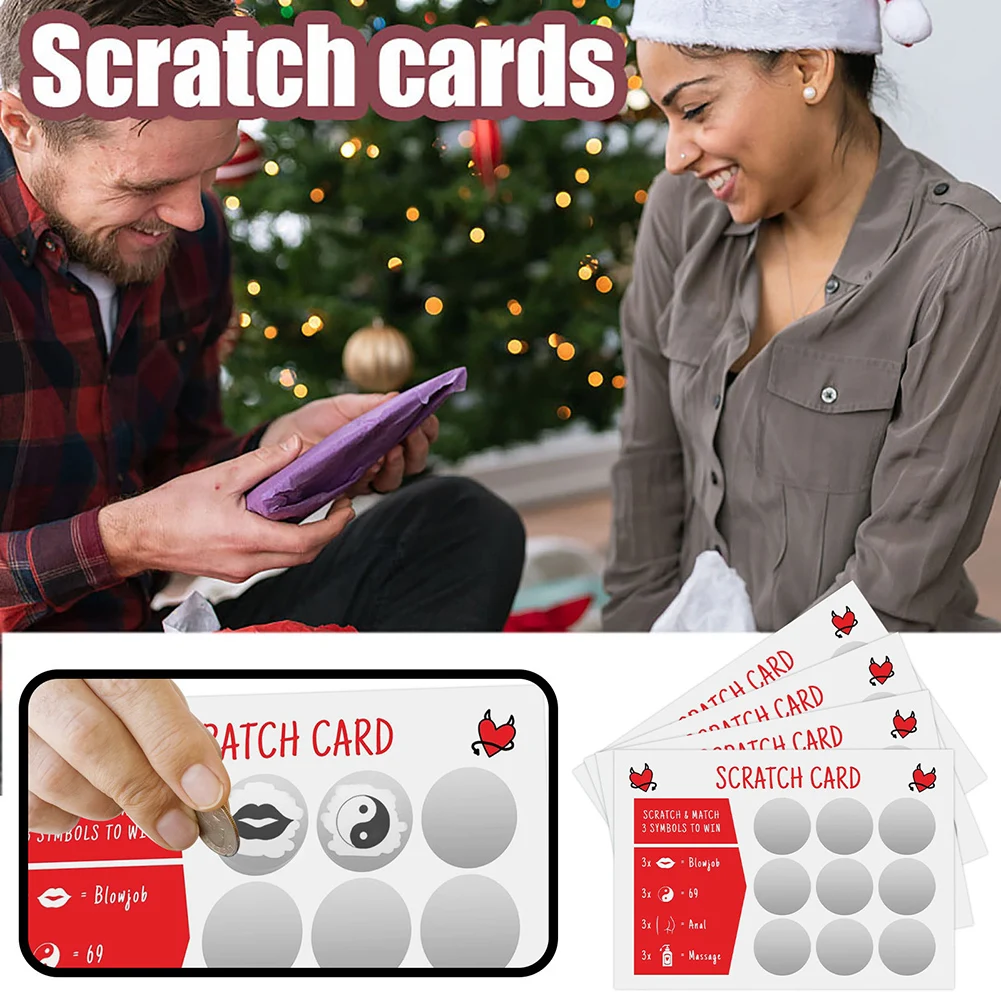 

4PCS Scratch Card Adult Scratch Card Birthday Gift Christmas Gift for Lover Funny Sexy Gift Naughty Scratch Cards