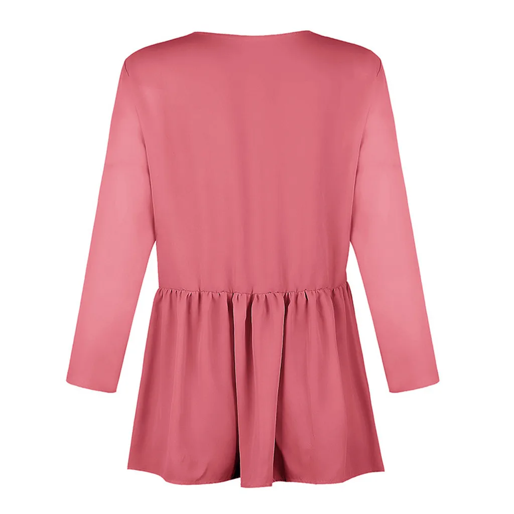 Женская Весенняя Свободная шифоновая блуза размера плюс с рукавом 3/4 винтажная