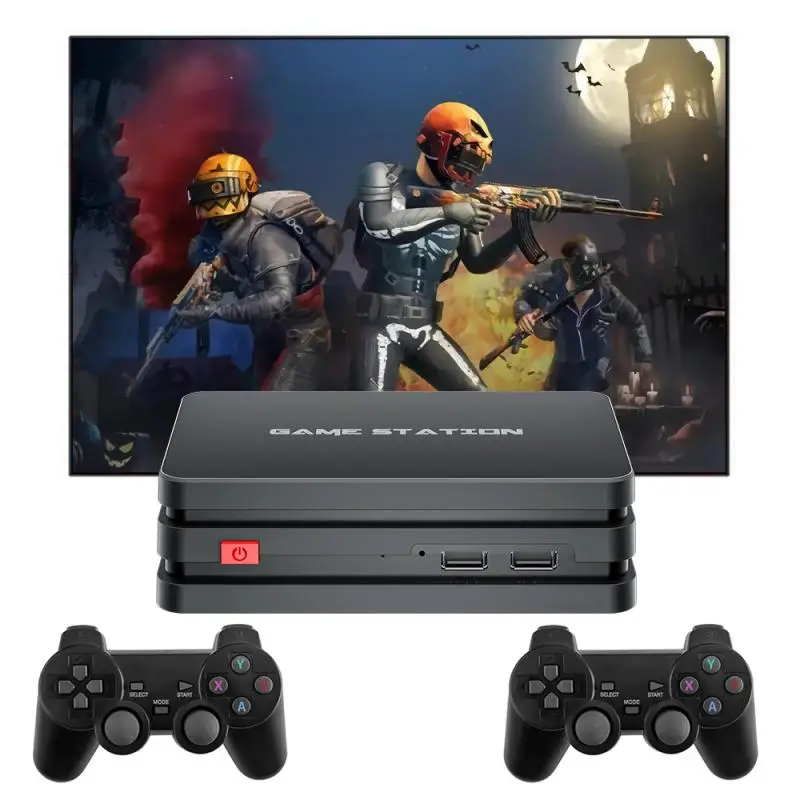 Игровые консоли для видеоигр 4K Hd 2 4G беспроводные 10000 игр 64 Гб ретро мини