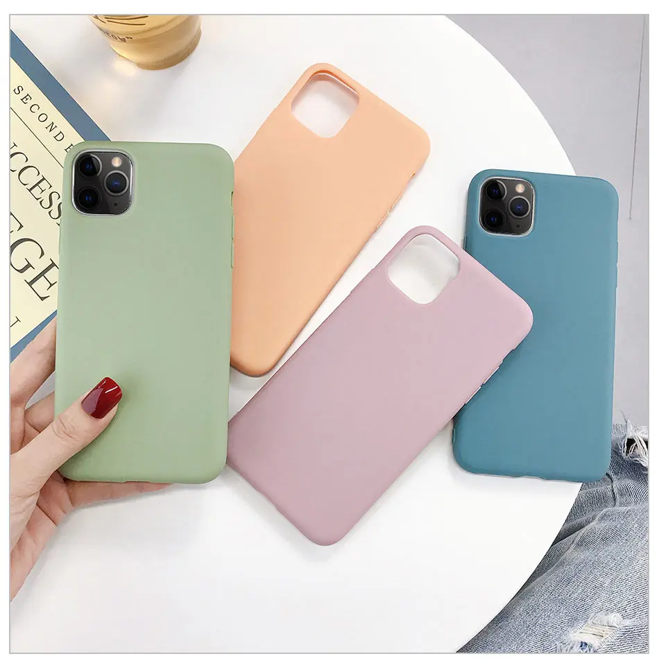 KJOEW карамельный цвет чехол для телефона s для iphone 11 Pro Max XR X XS Max 6 6S 7 8 Plus милый простой однотонный Мягкий силиконовый чехол
