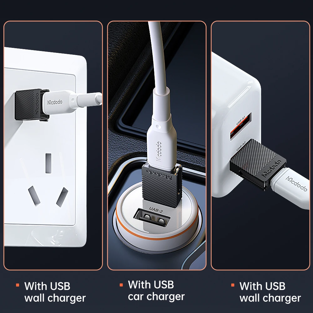 Mcdodo USB C To USB A OTG Adapter Type C Male To Female Data Converter 5A Fast Charging QC4.0 For laptop Phone Headset Connector