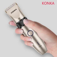 konka hair clipper adult hair cutter usb rechargeable ceramic electric hair trimmer men clipper length adjusted