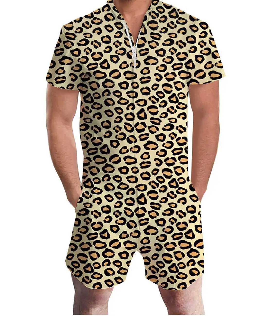 OLOEY 2019 Модные мужские комбинезоны с коротким рукавом Флаг США пляжный мужской