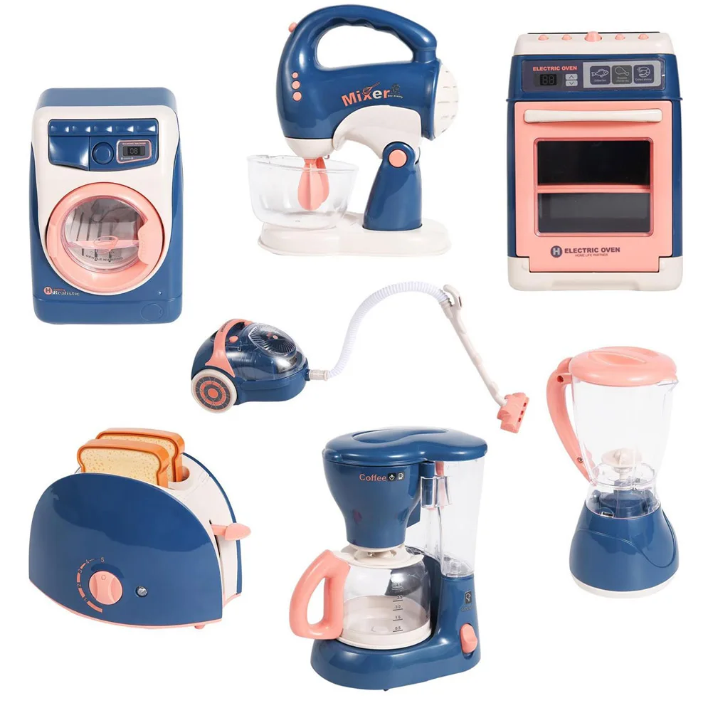 

Детский игровой домик, мини-стиральная машина, кухонные игрушки, имитация электрической маленькой техники для мальчиков и девочек, набор де...