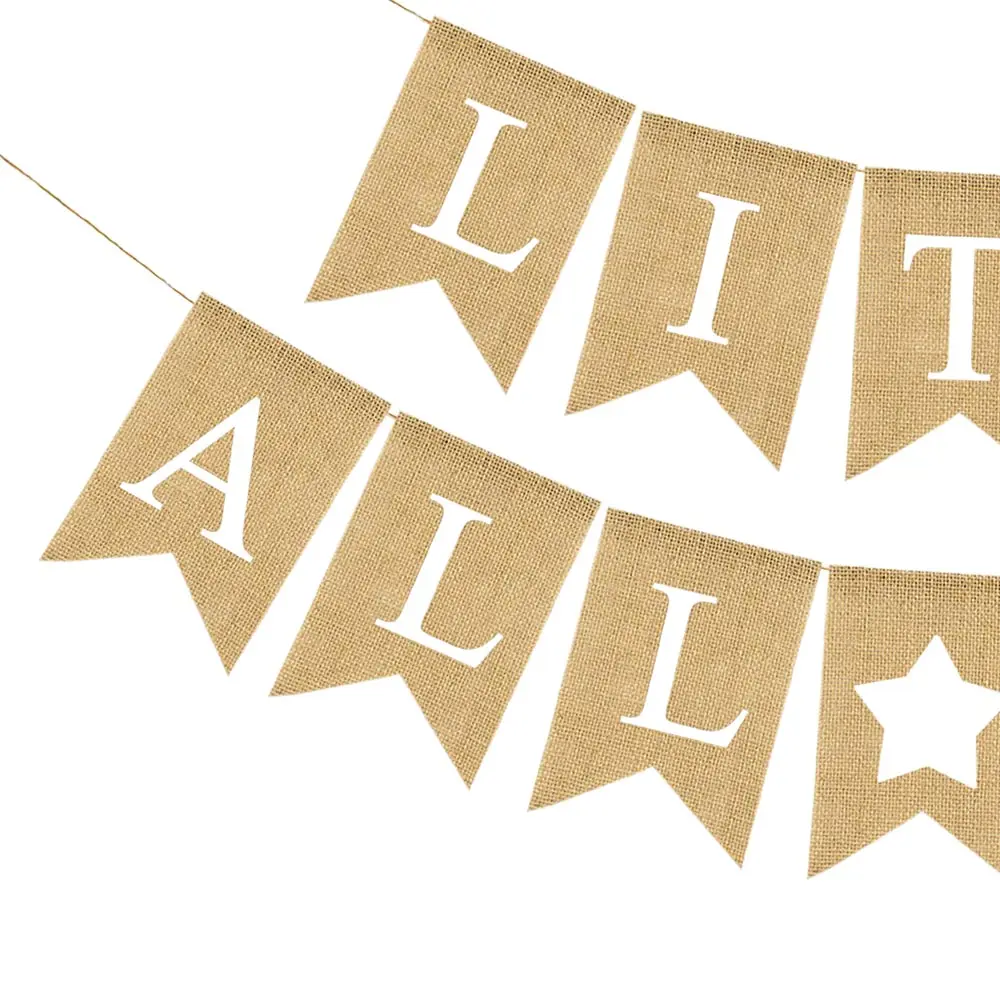 Джутовый мешковины маленький все Звездный баннер спортивный детский душ детская