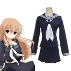 Аниме Костюмы Toradora! Aisaka Taiga Косплей JK юбка тигра дракон! Школьный матросский костюм униформа на Хэллоуин вечернее платье