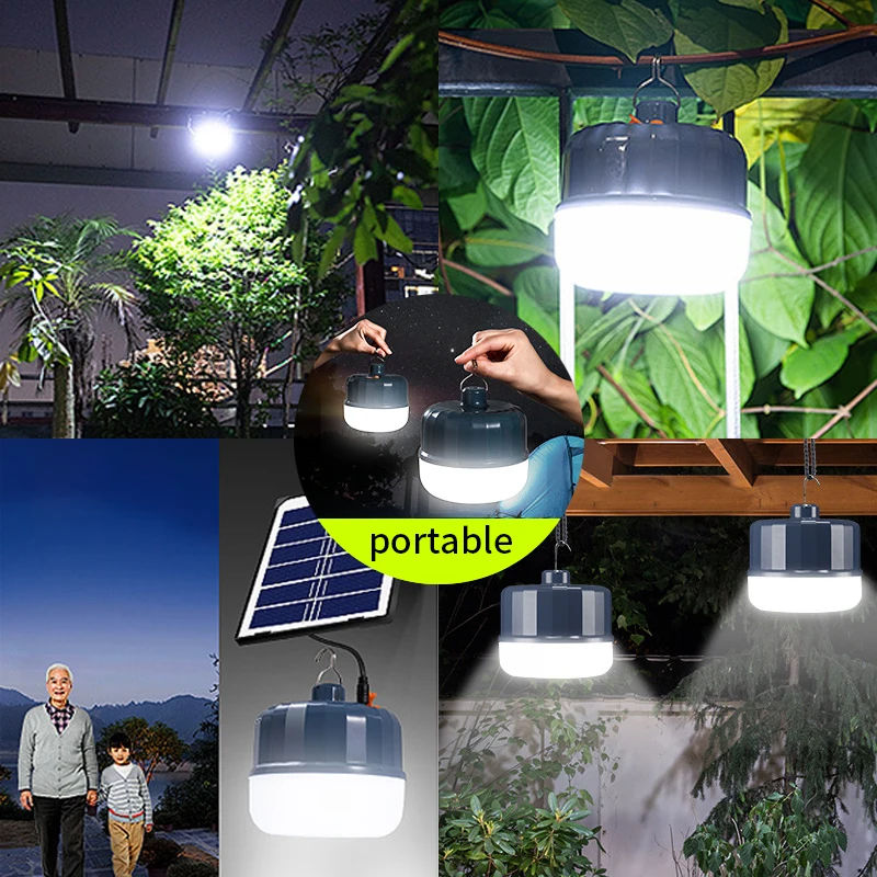 

Solar Outdoor Lighting Light Portable Emergency Lamp Household Waterproof Solar Garden Light USB Rechargeable LED Garden Lamp