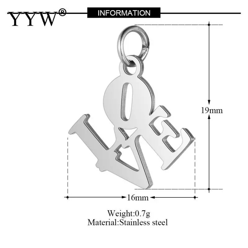 Подвеска в виде букв алфавита из нержавеющей стали 10 шт./лот | Украшения и