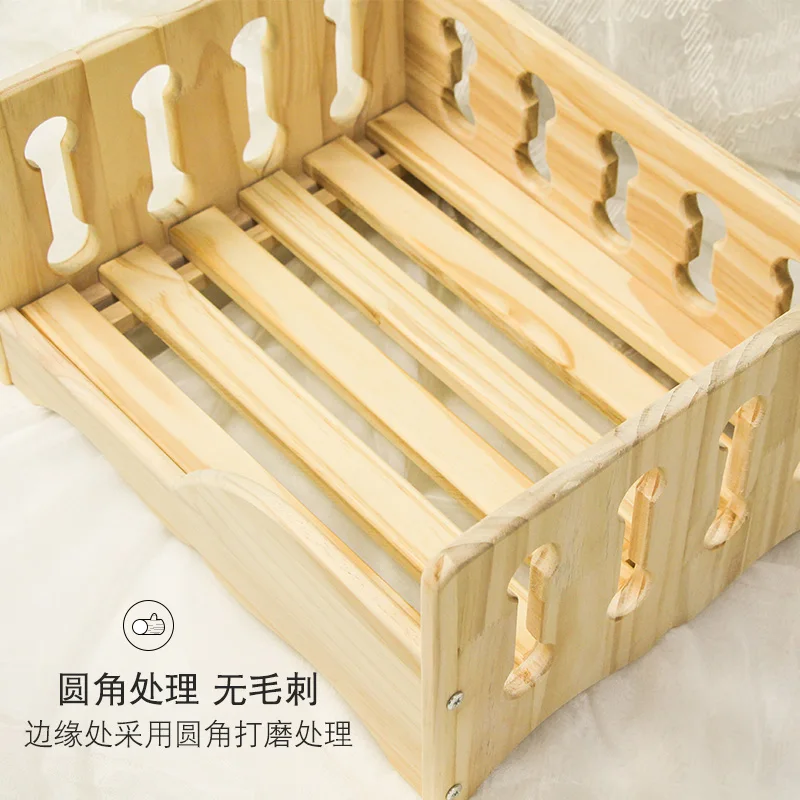 Кровать для собаки из массива дерева маленькая влагостойкая кровать Принцессы