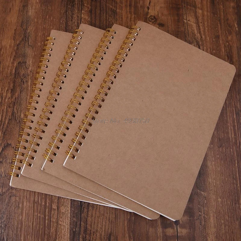 A5 Bullet Notebook Kraft Dot Grid Time менеджмент пустая книга спиральный журнал еженедельная