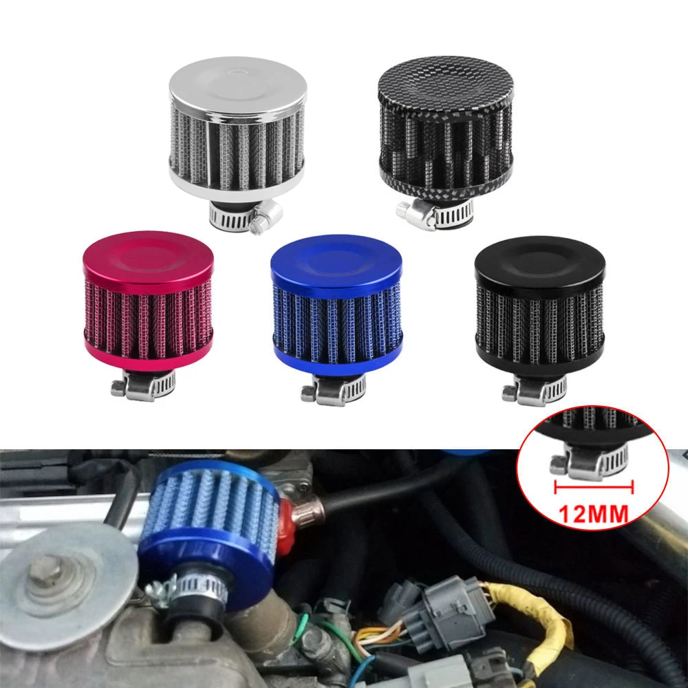 

12mm Cold Air Intake Filter Turbo Vent Crankcase Car Breather Valve Cover