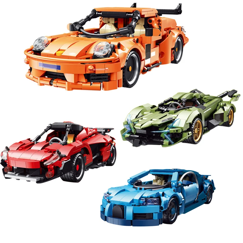 High-Tech Creative Sports Car Debut Building Blocks Sets Bricks Speed Champions Racing Club Classic Model Kids Toys For Children | Игрушки и