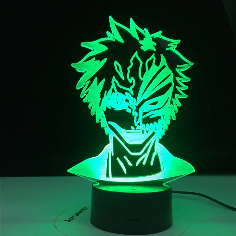3d аниме маска из Блич лицо СВЕТОДИОДНЫЙ Ночник светильник для детей украшение
