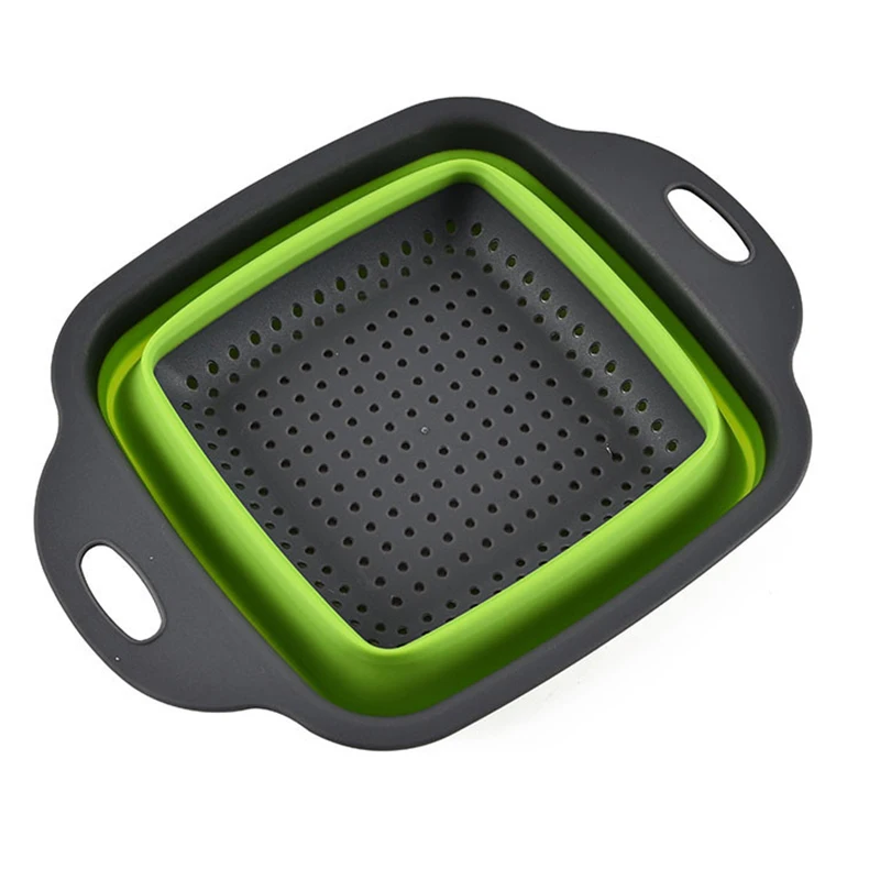 

Kitchen Accessories Tools Foldable Fruit Vegetable Washing Basket Strainer Portable Colander Collapsible Drainer Kitchen Gadgets