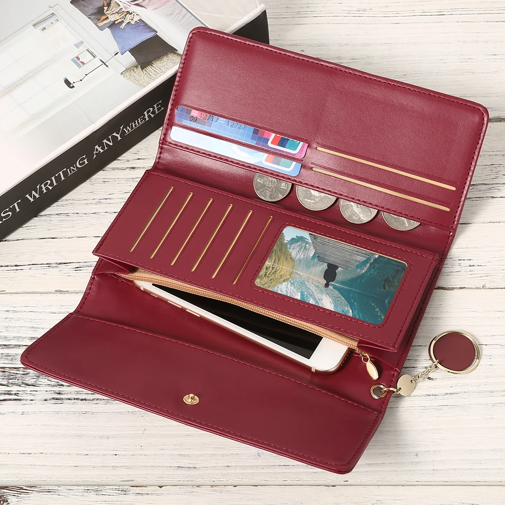 Новые модные женские кошельки длинный стиль многофункциональный кошелек свежий