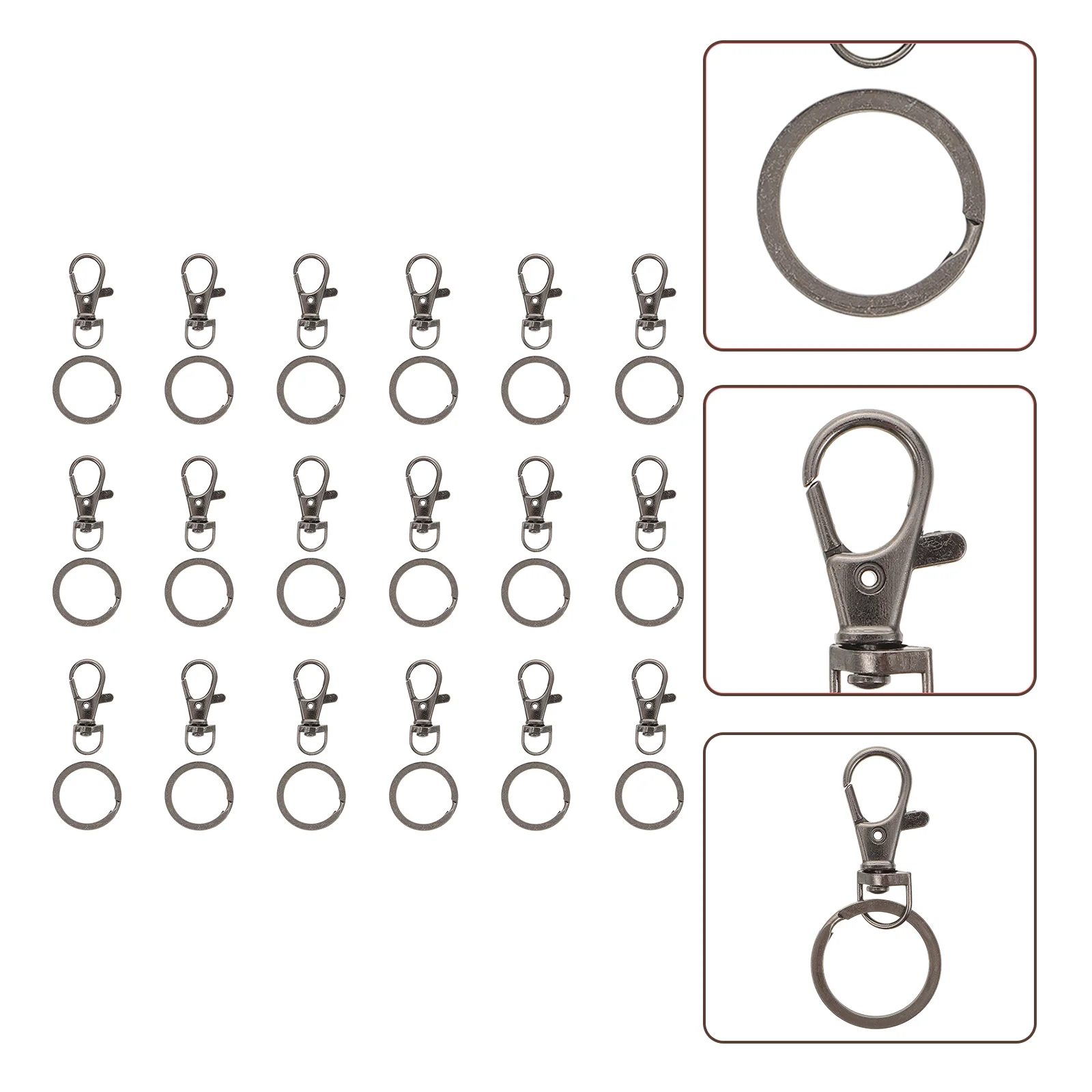 

100 Pcs Zinc Alloy Clasps Durable Clasps Bag Key Chain Jewelry DIY Buckles