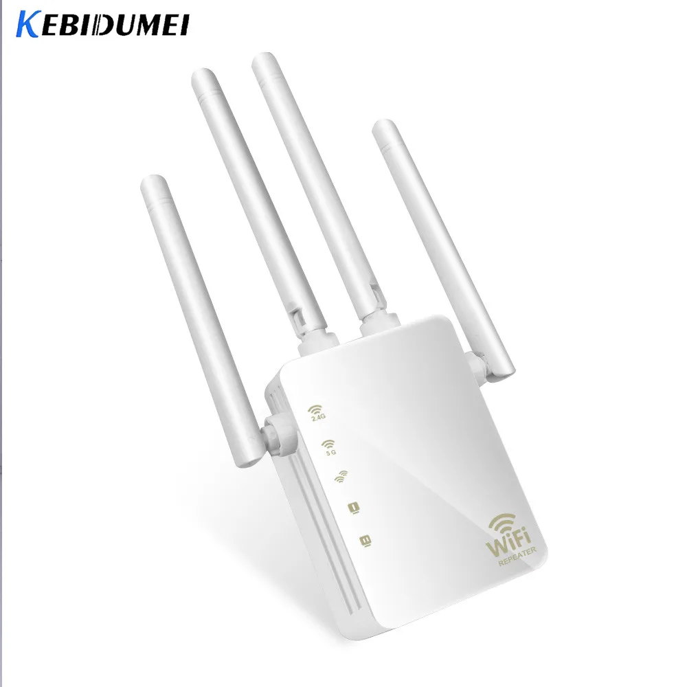 Kebidumei Беспроводной Wi Fi ретранслятор/маршрутизатор 1200 Мбит/с 2 4G 5G двухдиапазонный