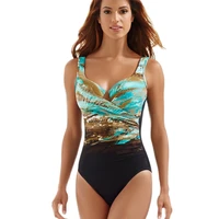 multicolor women print one piece swimsuits bandage high cut backless swimwear bathing suit retro beach monokini plus size xxxxxl